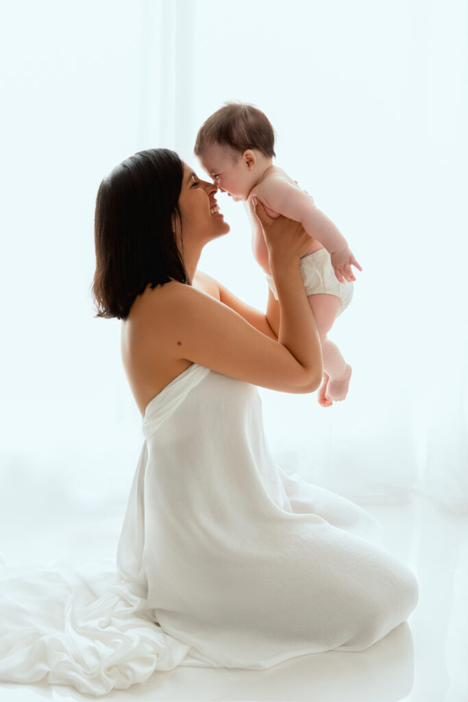 Baby photographed at the Annemasse studio