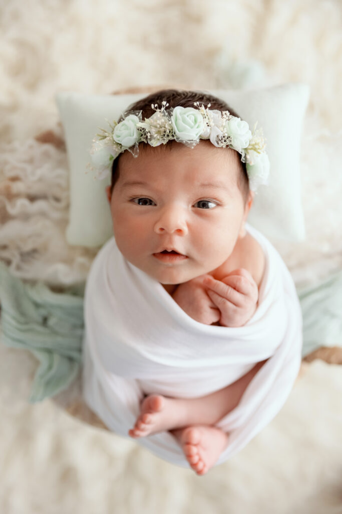 Newborn photographed in the studio