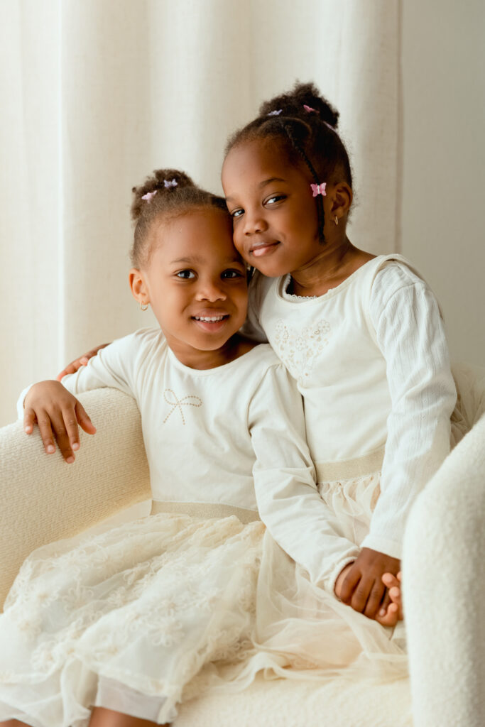 Siblings during a family photo session